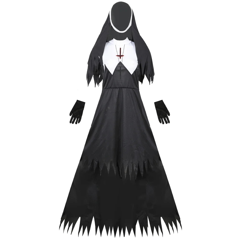 Vampire Print Long Halloween Costume