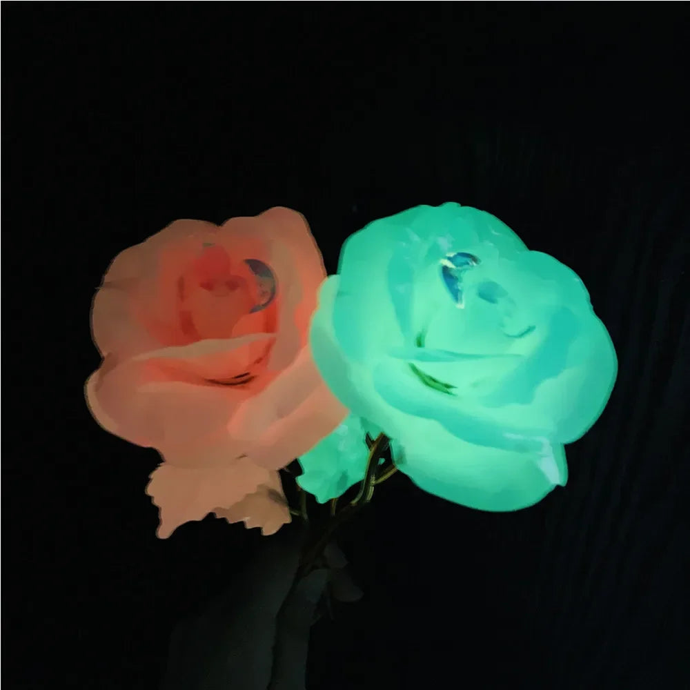 Luminous rose flower