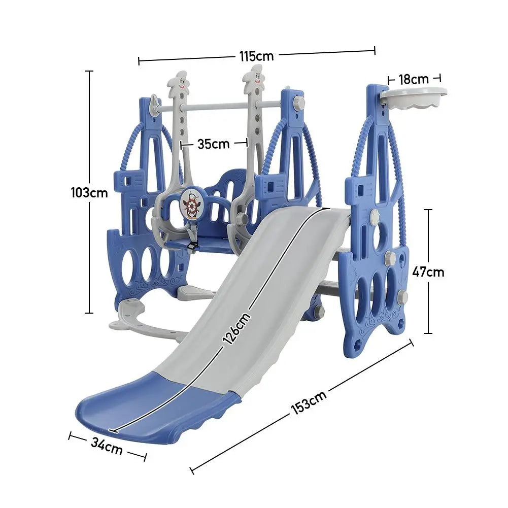 Kids slide climber and swing set