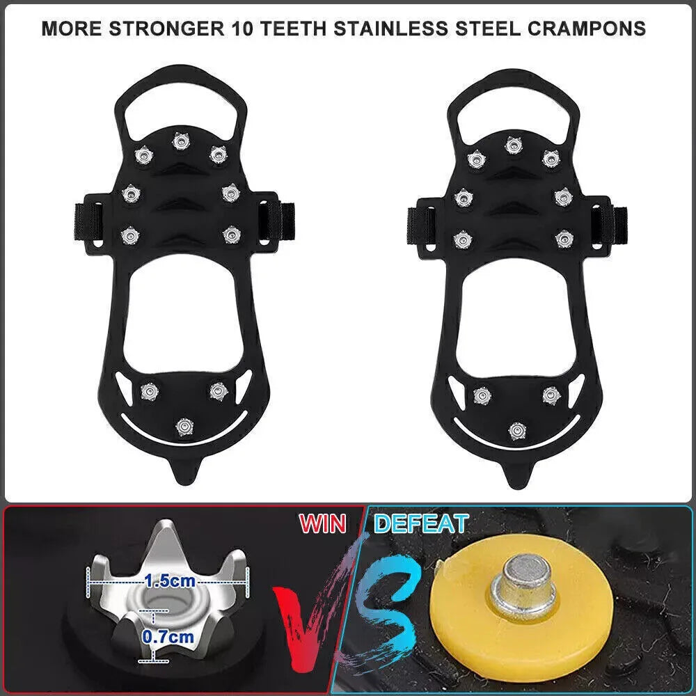 Snow ice anti slip grippers for boots