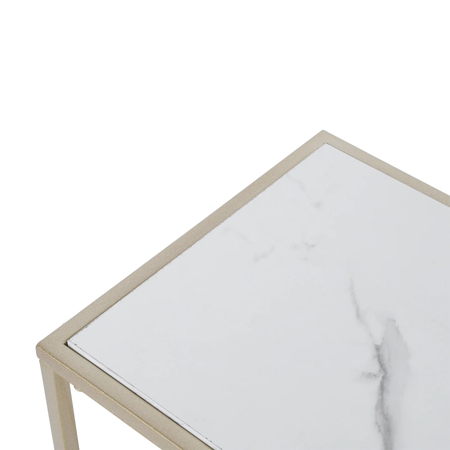 Modern open type side end c shape coffee table