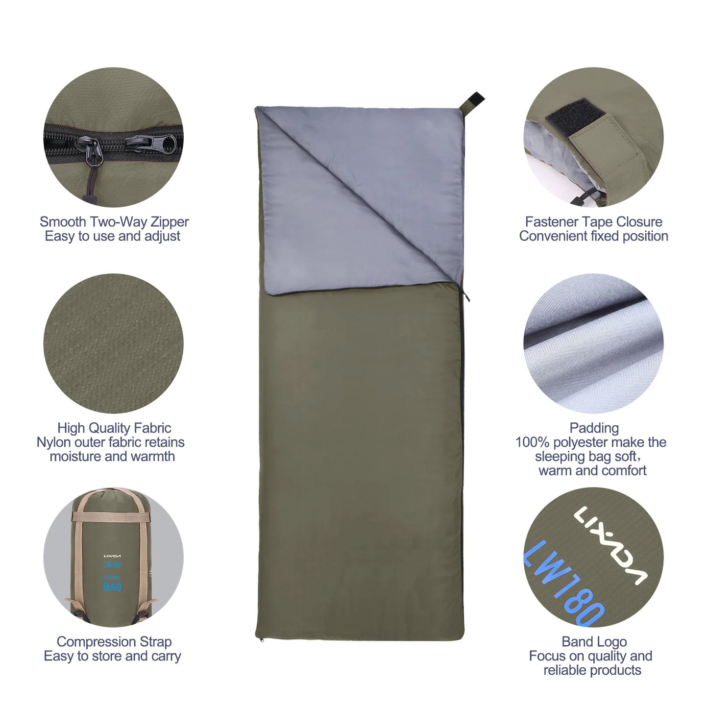 75cm outdoor envelope sleeping bag