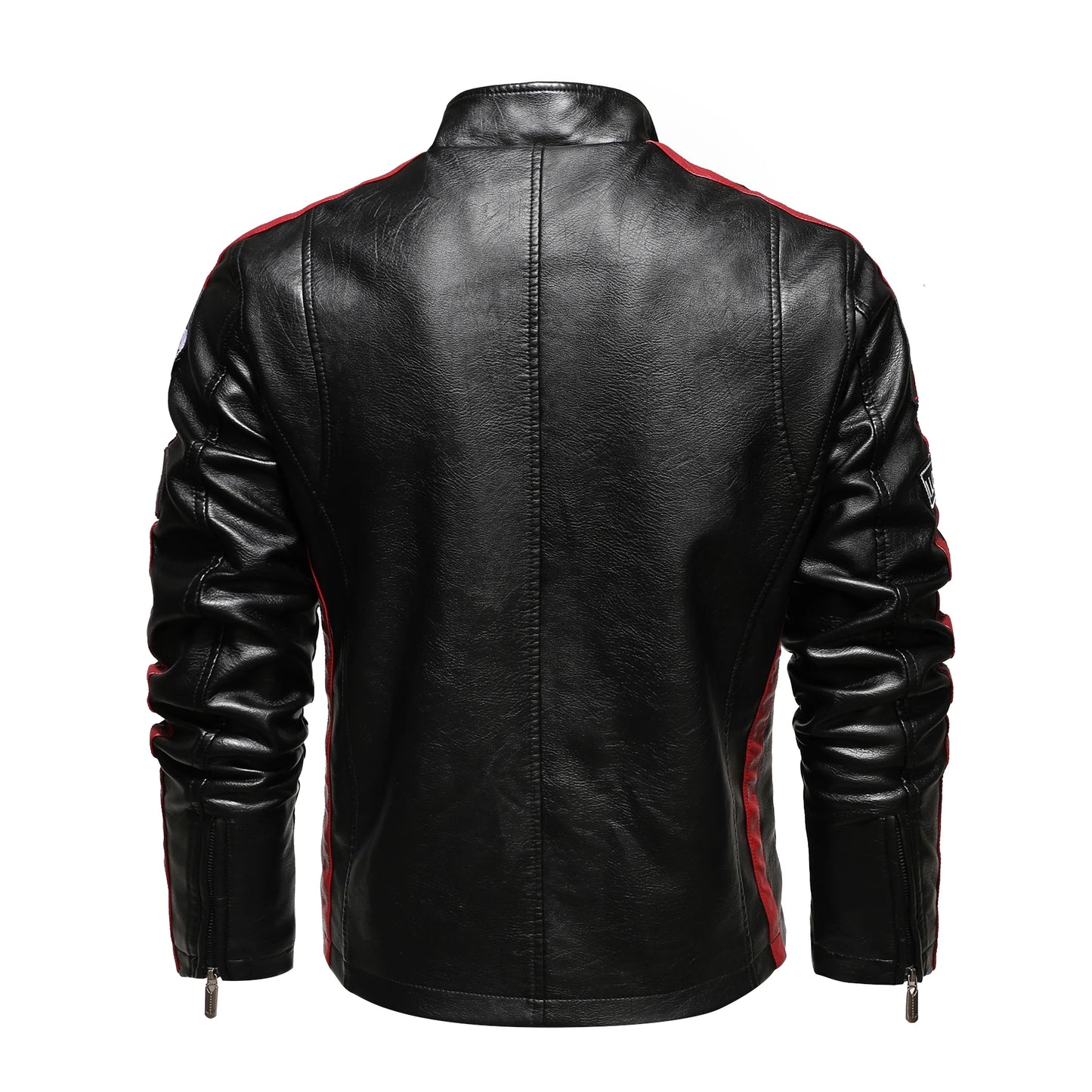 Men's pu leather motorcycle racing jacket