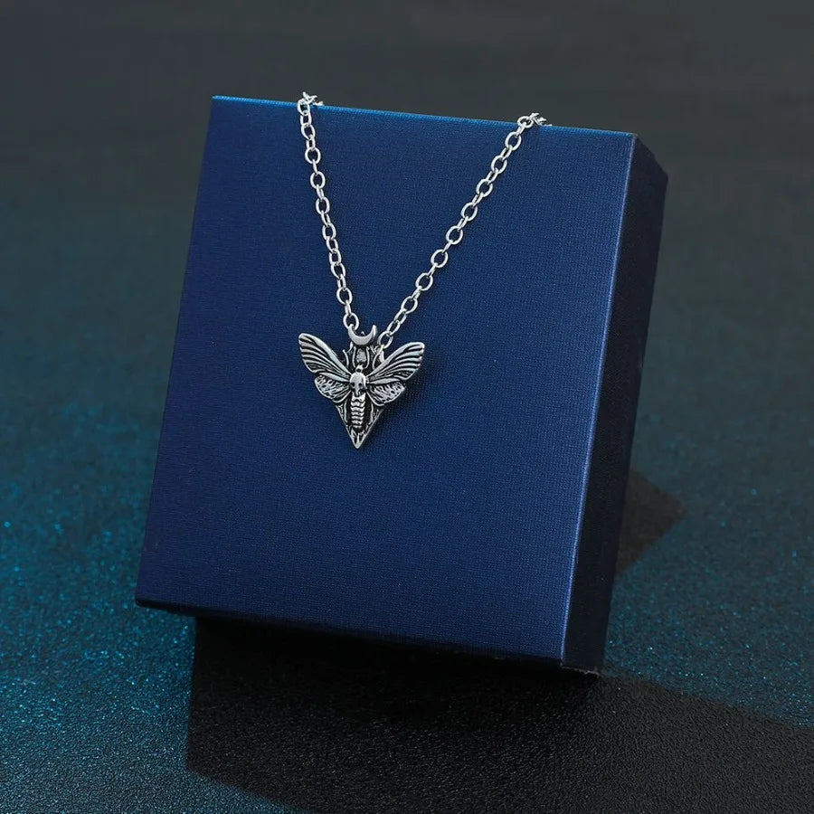 Vintage Metal Angel Insect Necklace