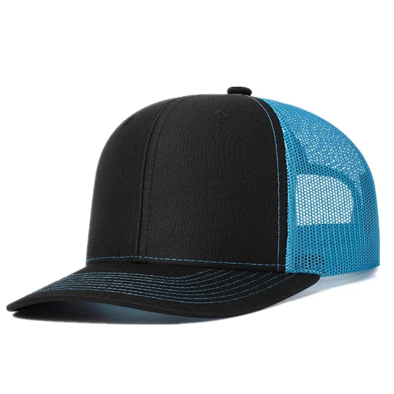 Breathable curved brim style trucker cap