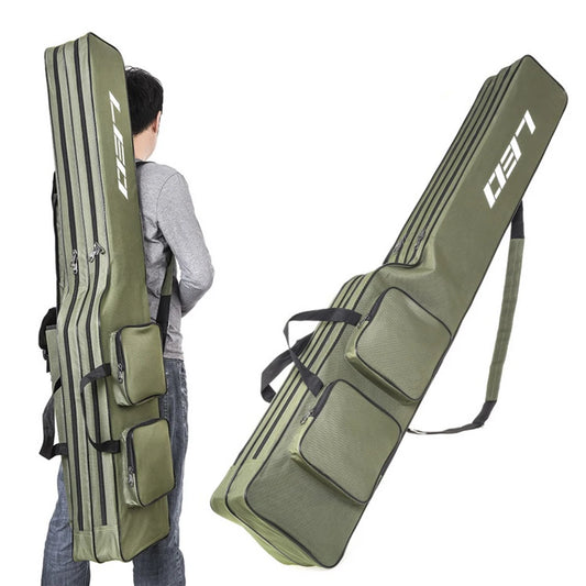 Portable durable fishing rod tackle bag