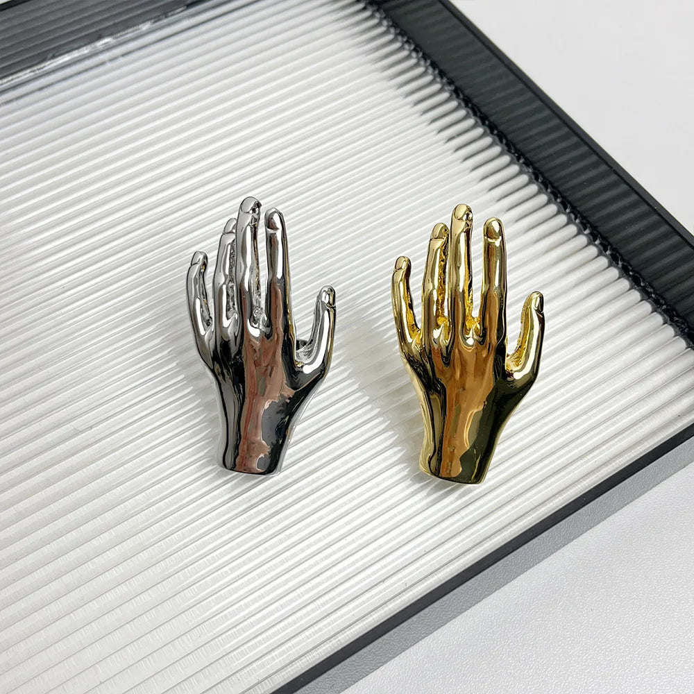 Minimalist Hand - Shaped Statement Ring