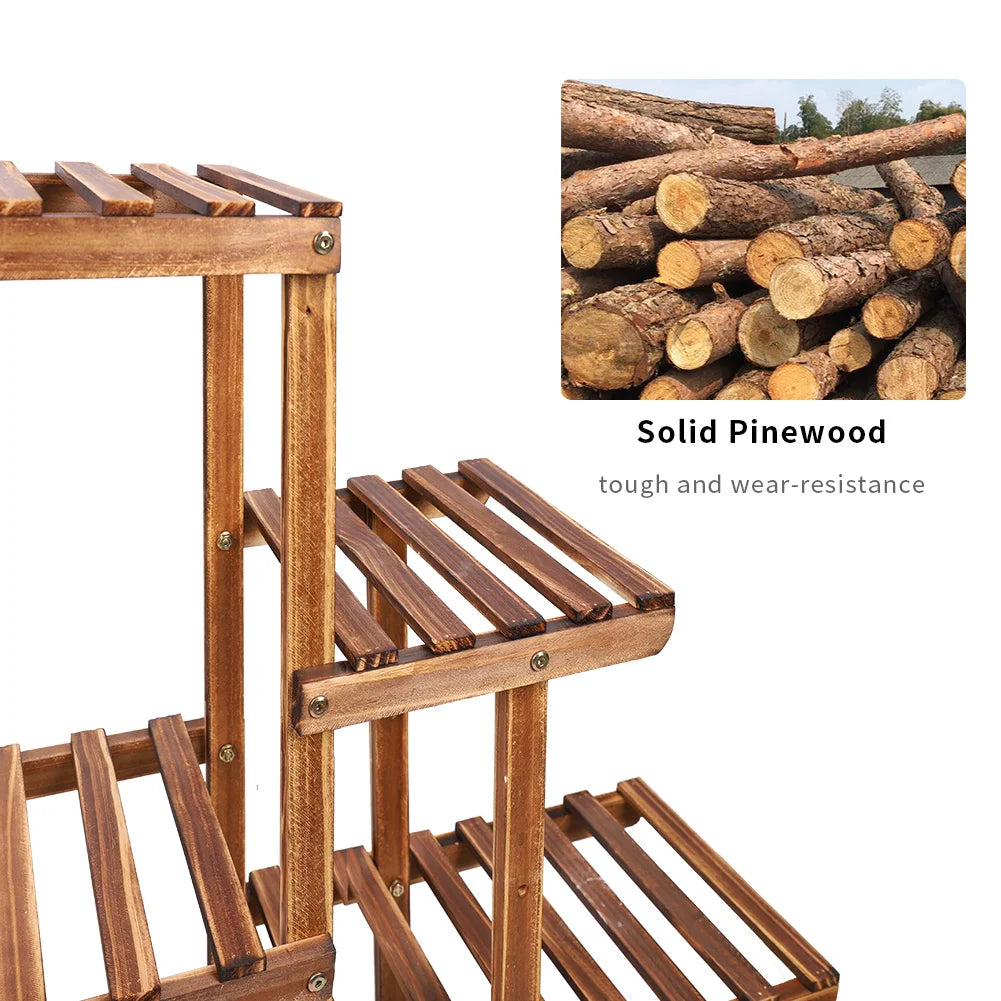 Garden display ladder pot holder