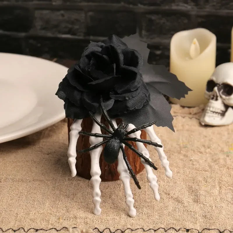 Halloween Black Rose Hairpin