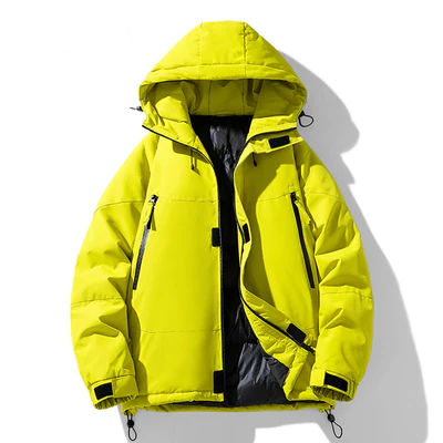 Casual waterproof thick fleece parkas jacket