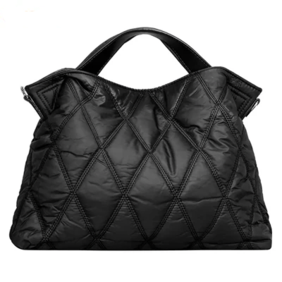 Cotton-padded fashion handbag