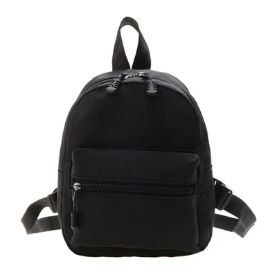 Fashion Solid Color Nylon Backpack
