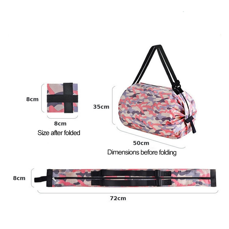 Pink Waterproof Foldable Storage Bag