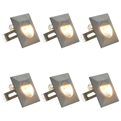 Outdoor LED Wall Lights 6 pcs 5 W Silver Square
