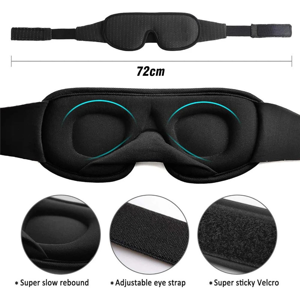 Soft 3d memory foam padded blindfold