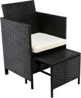 9 Pieces Rattan Outdoor Chairs & Table Set