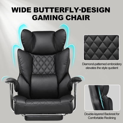 Ergonomic computer chair with high back lumbar support