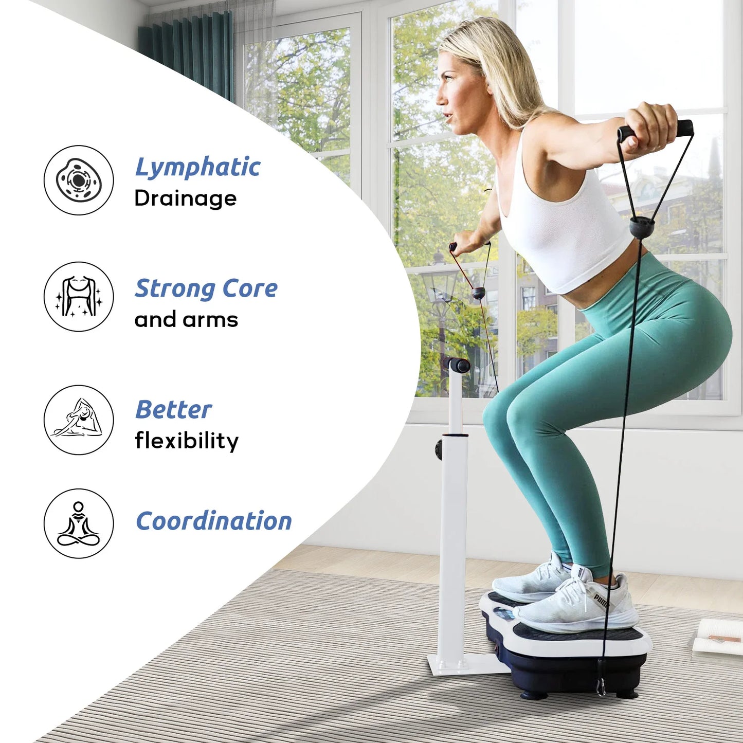 Vibration fitness platform massage machine