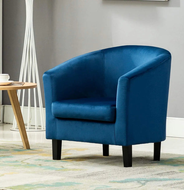 Velevt Fabric Tub Chair