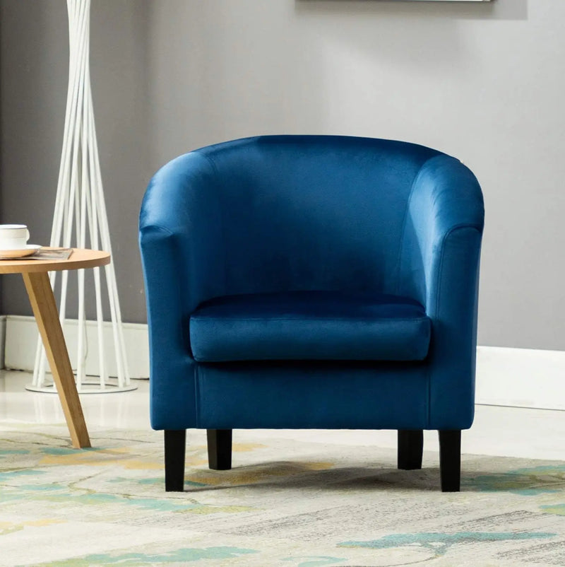 Velevt Fabric Tub Chair