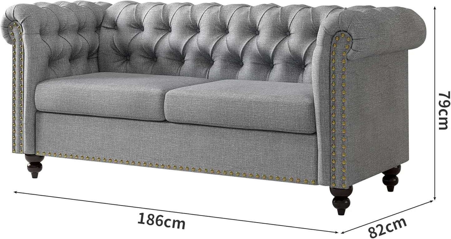 Large button back sofa