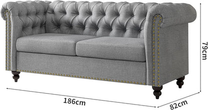 Large button back sofa