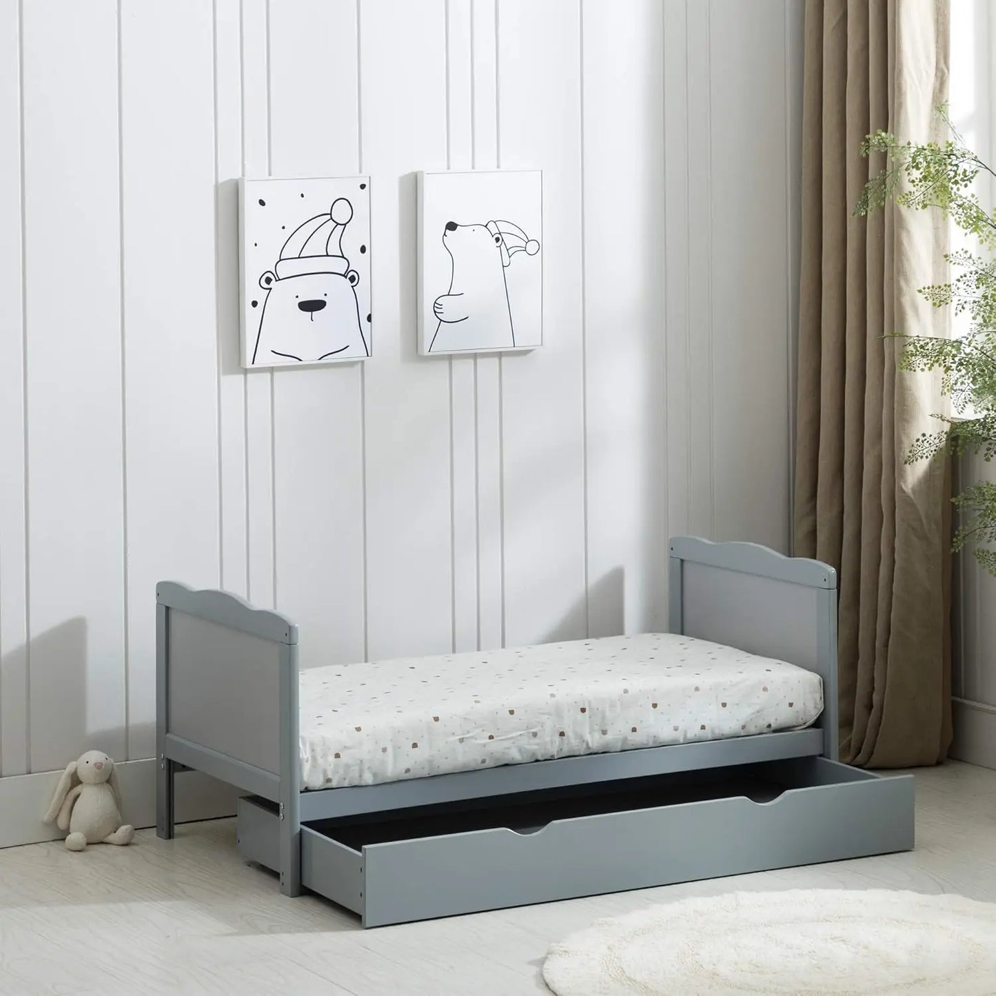 Wooden baby cot bed set