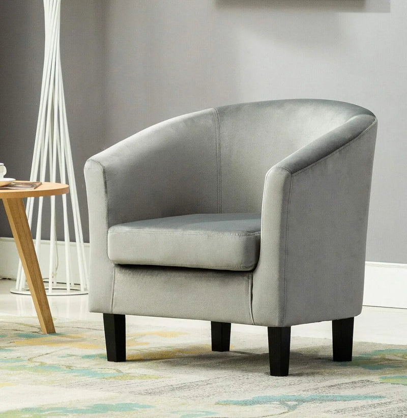 Velevt Fabric Tub Chair