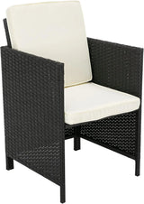 9 Pieces Rattan Outdoor Chairs & Table Set
