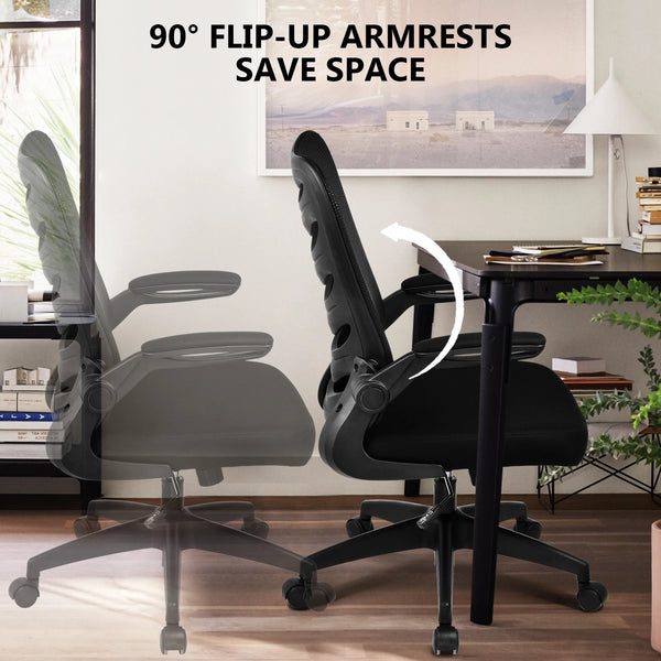 Flip-up Armrests Height Adjustable Office Chair
