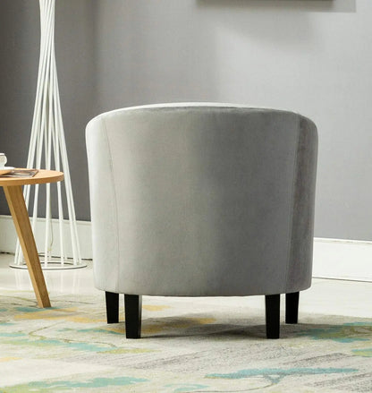 Velevt fabric tub chair