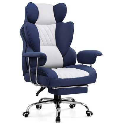 Ergonomic computer chair with high back lumbar support