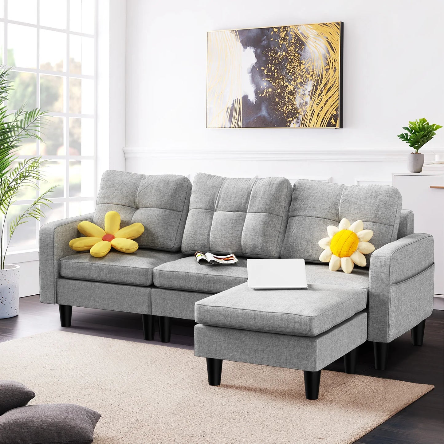 Modern fabric sofa bed