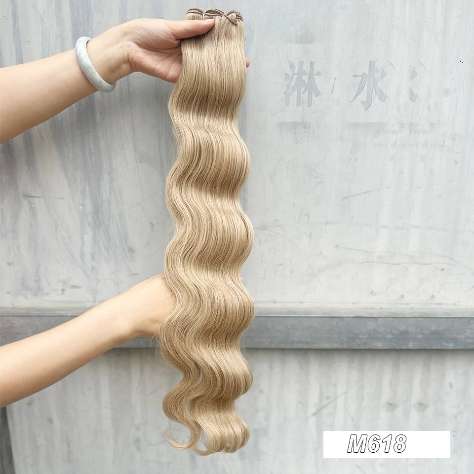 Synthetic high temperature soft hair extensions