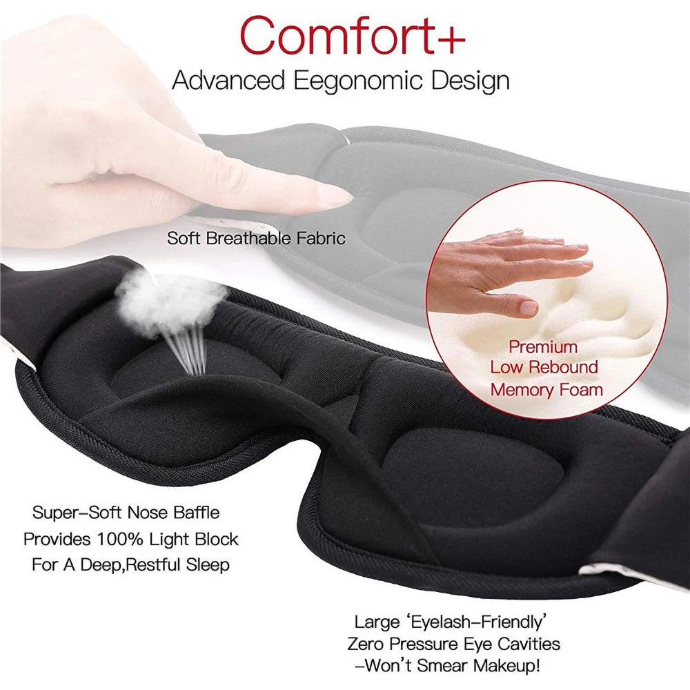 Soft 3d memory foam padded blindfold