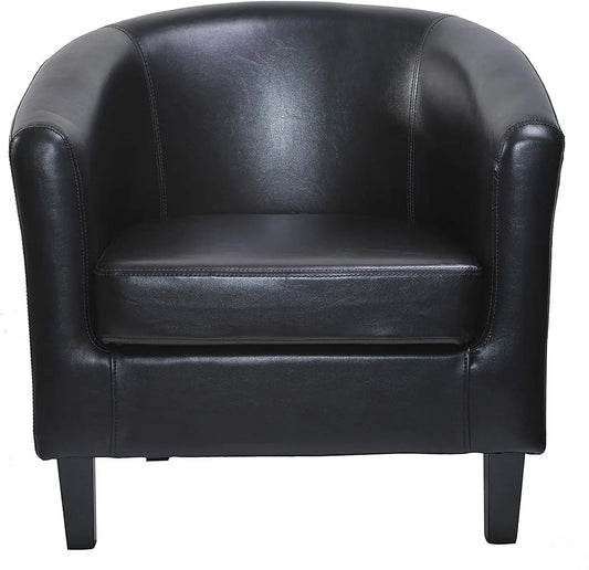 Relaxing pu leather tub chair