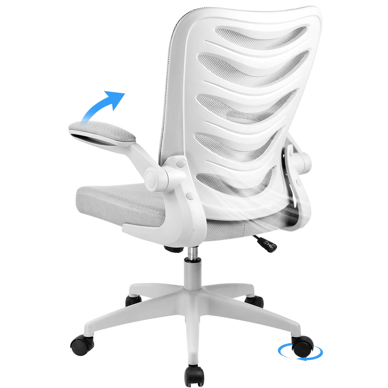 Flip-up Armrests Height Adjustable Office Chair