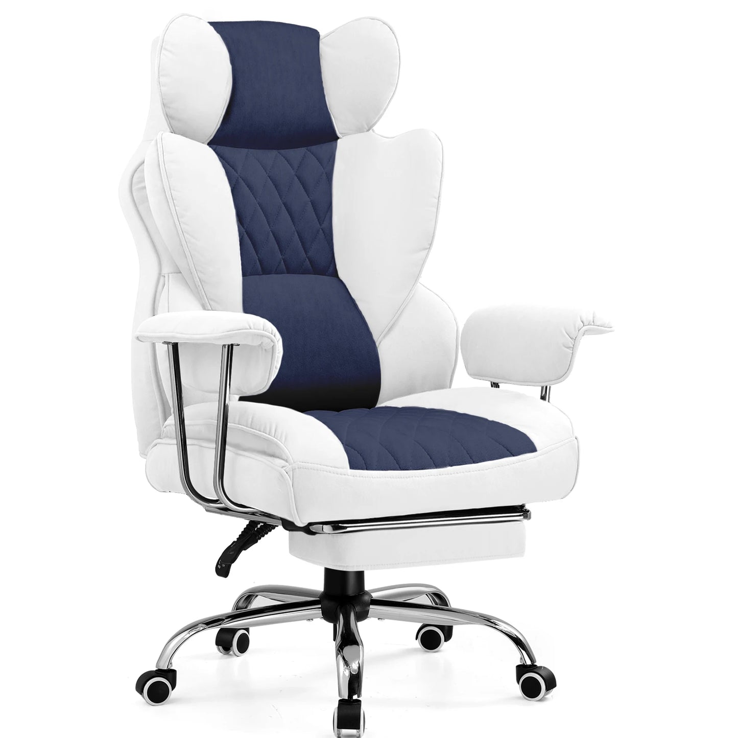 Ergonomic computer chair with high back lumbar support