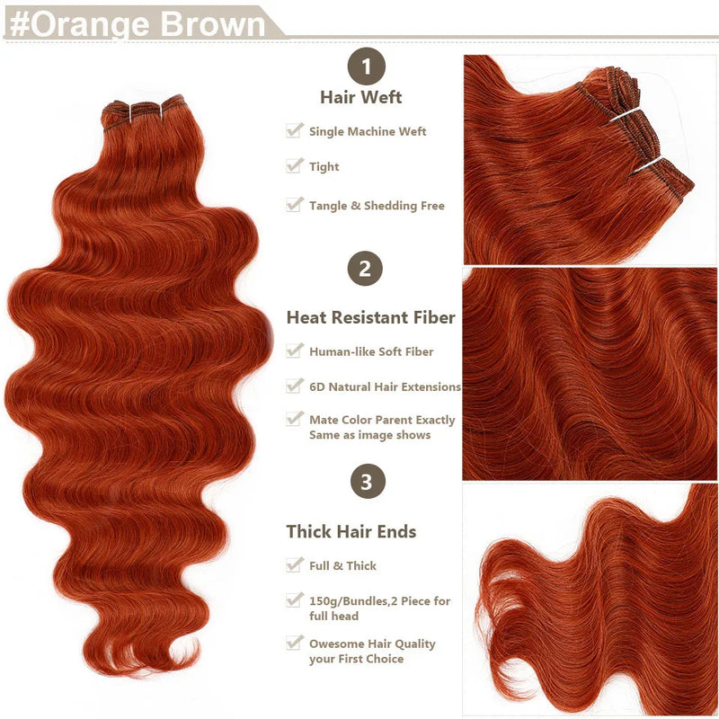 Synthetic High Temperature Soft Hair Extensions