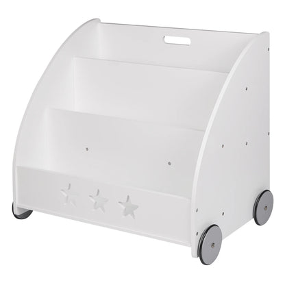 Children's wheels storage bookshelf