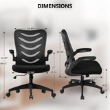 Flip-up Armrests Height Adjustable Office Chair