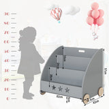 Children's Wheels Storage Bookshelf