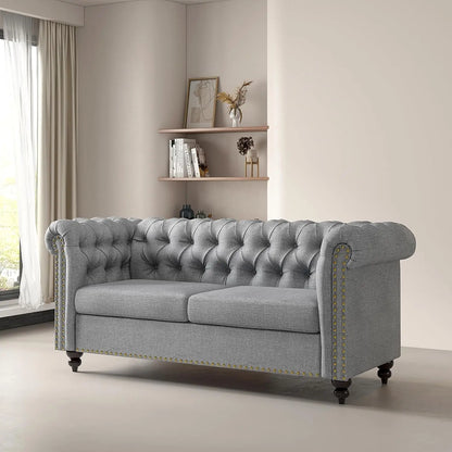 Large button back sofa
