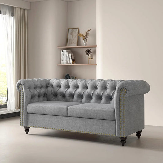 Large button back sofa