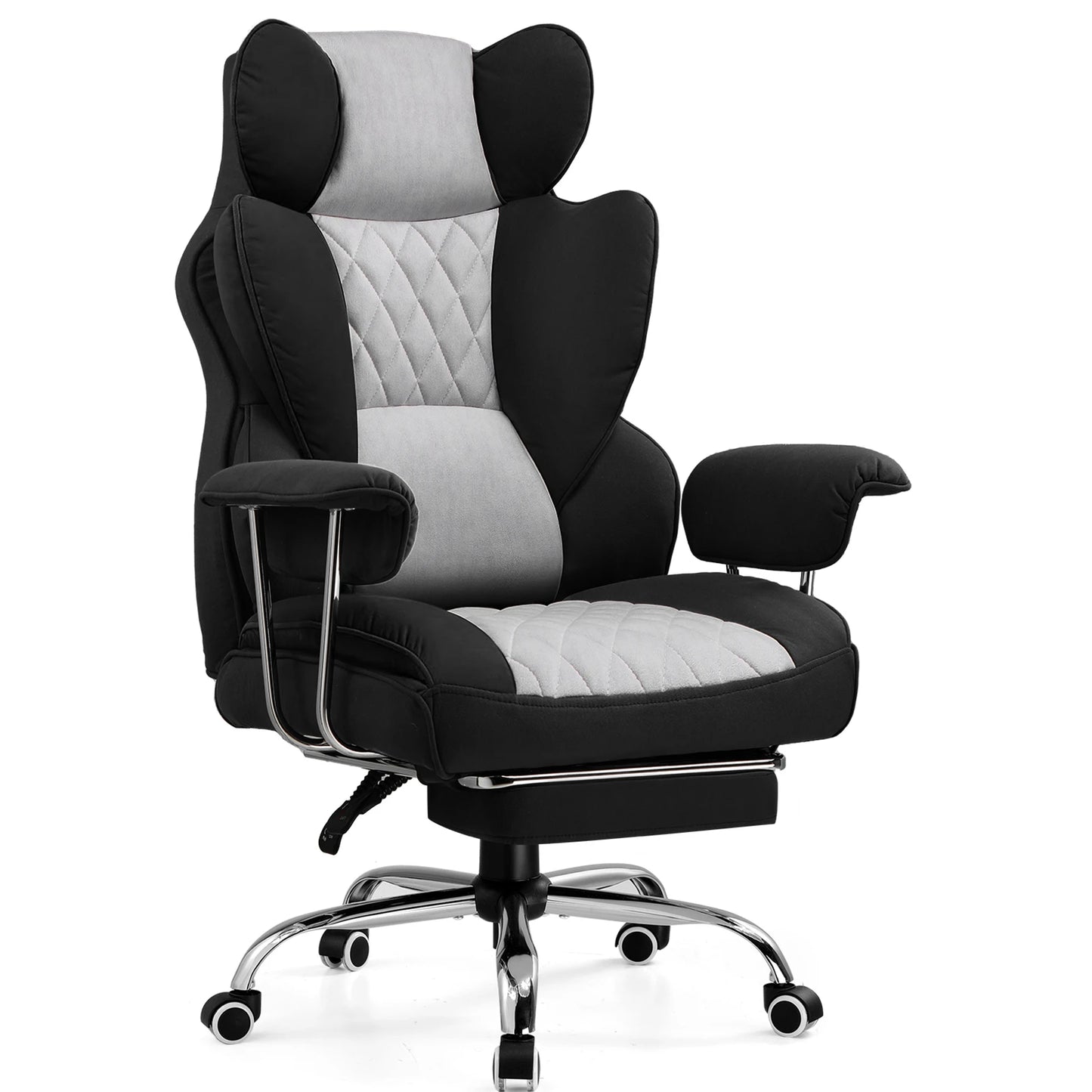 Ergonomic computer chair with high back lumbar support