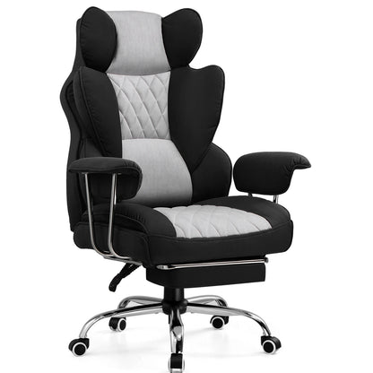 Ergonomic computer chair with high back lumbar support