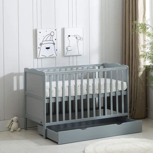 Wooden baby cot bed set