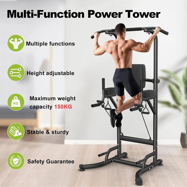 Multi Function Power Tower Push Up Workout Bar