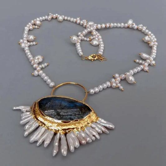 Natural Multi Shape Freshwater pearl Necklace
