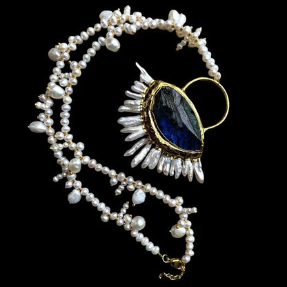 Natural Multi Shape Freshwater pearl Necklace
